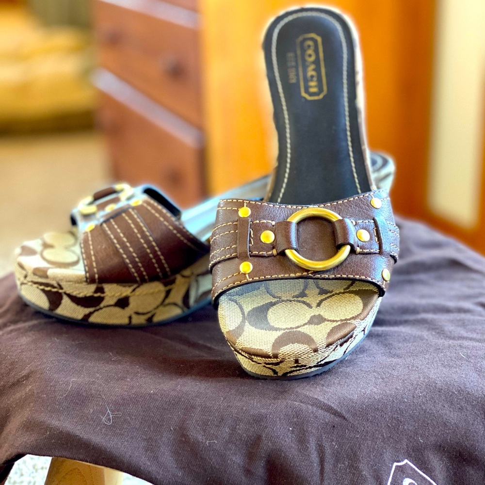Coach cork heels